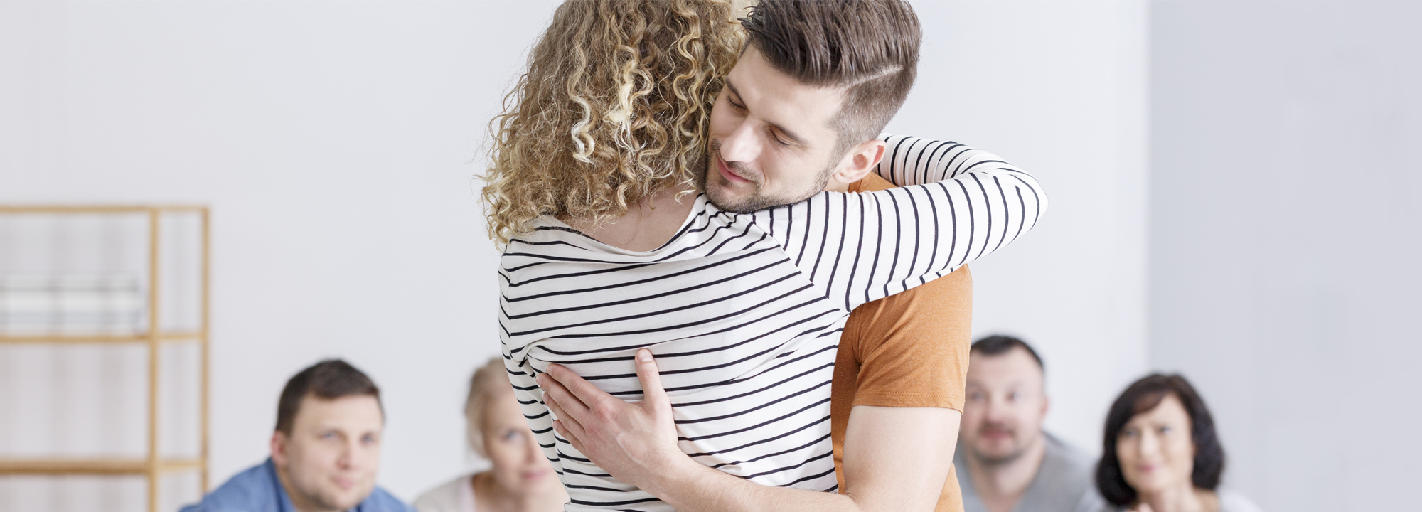 Couple Hugging During Group Marital Therapy